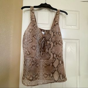 Animal Print blouse cami tank Size 16